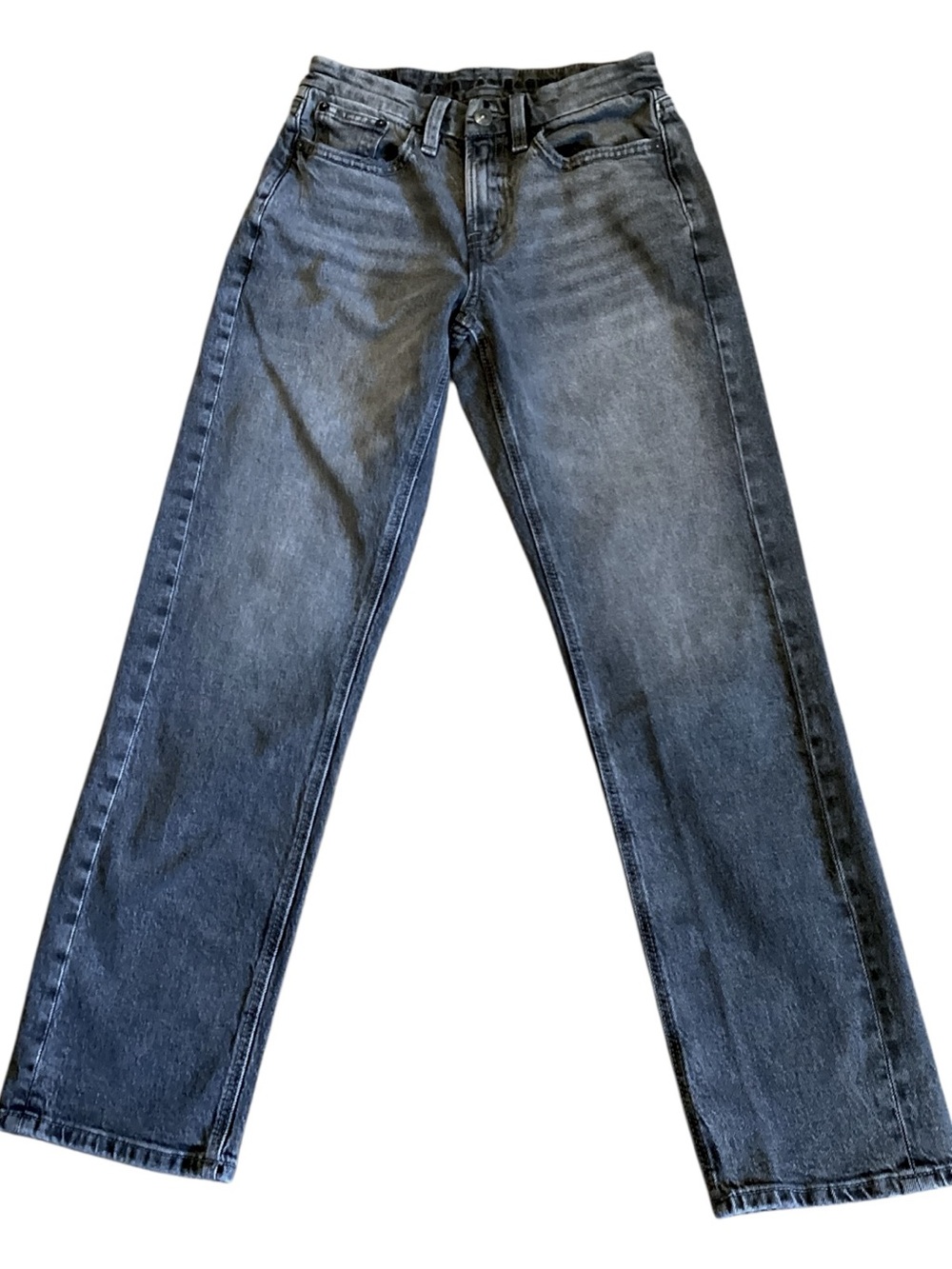 American Eagle Curvy Straight Jeans Women’s 00 Regular Black Wash Stretch